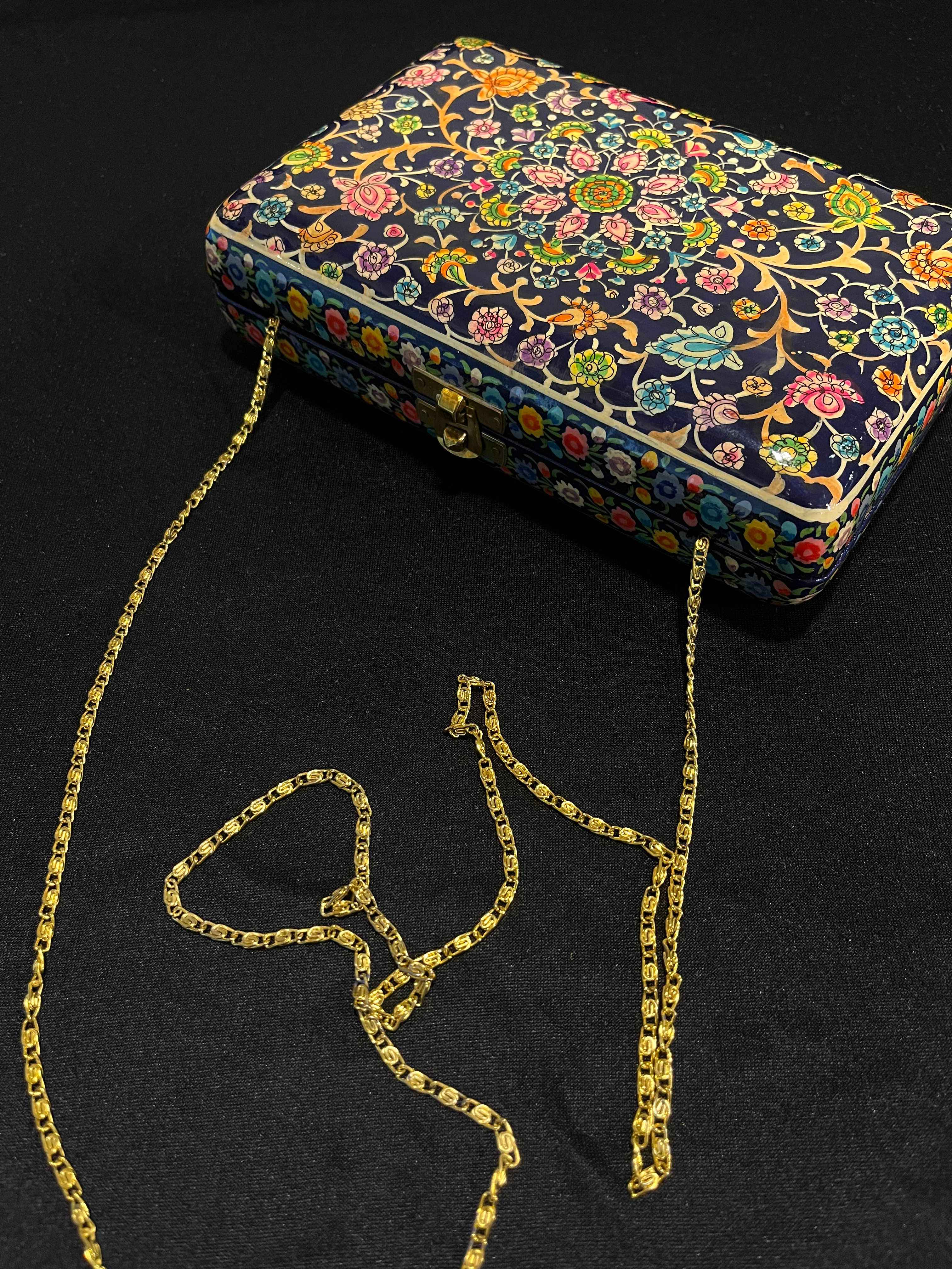 Handmade Papier-mâché clutch