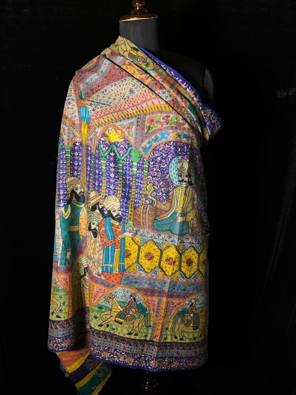 pashmina kalamkari darbaar design