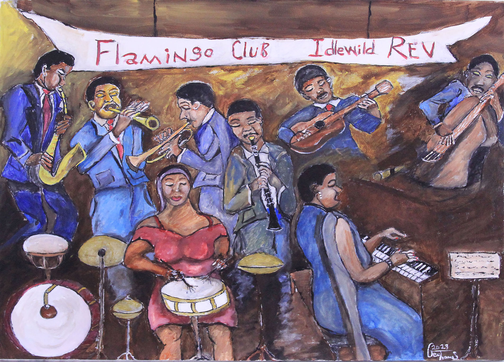 Flaming Club Postcard