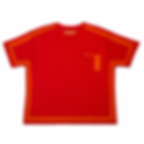 color blocked tee red/orange
