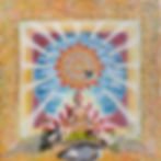 Mandala Painting with Buddha and Lotus Flower