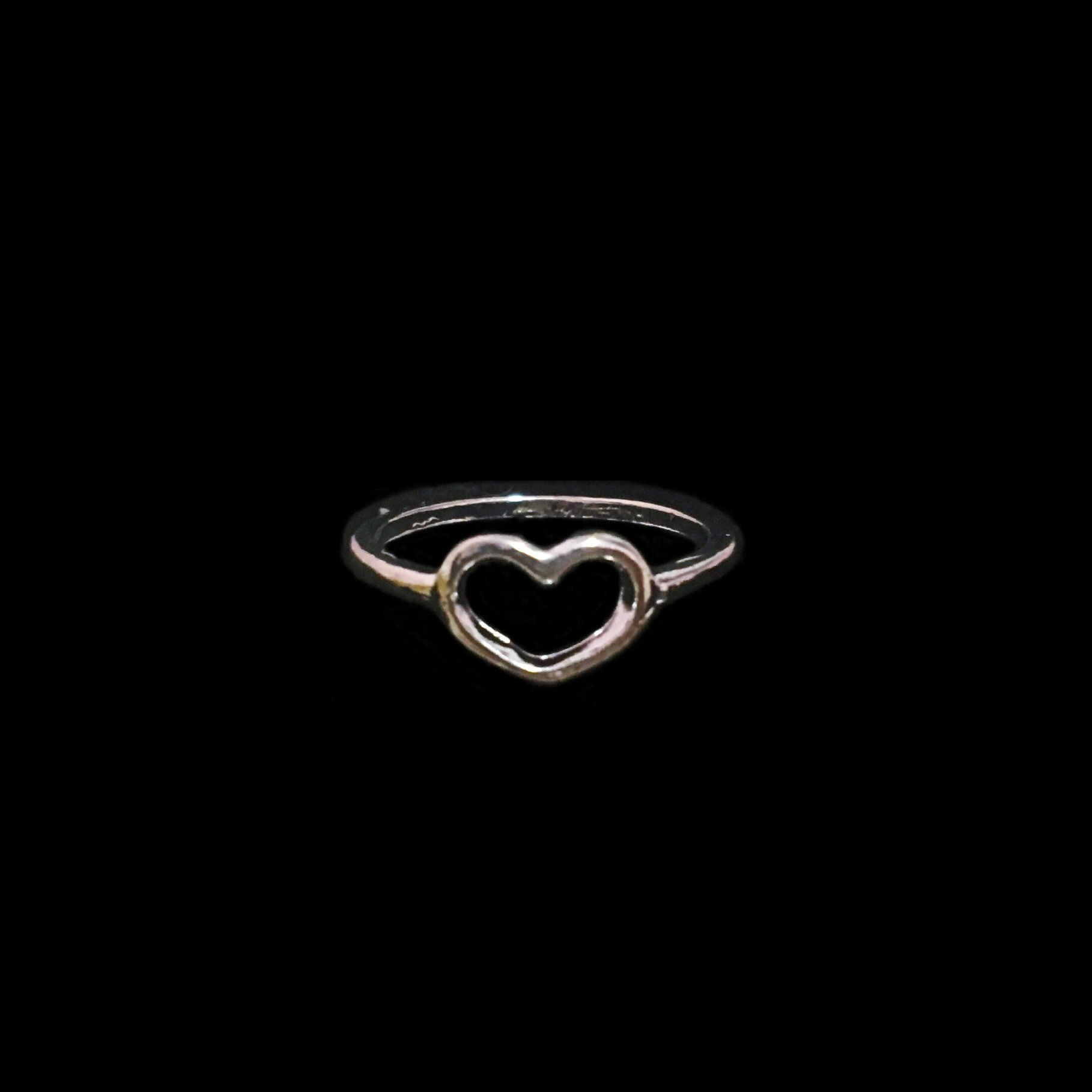 Silver Open Heart Ring