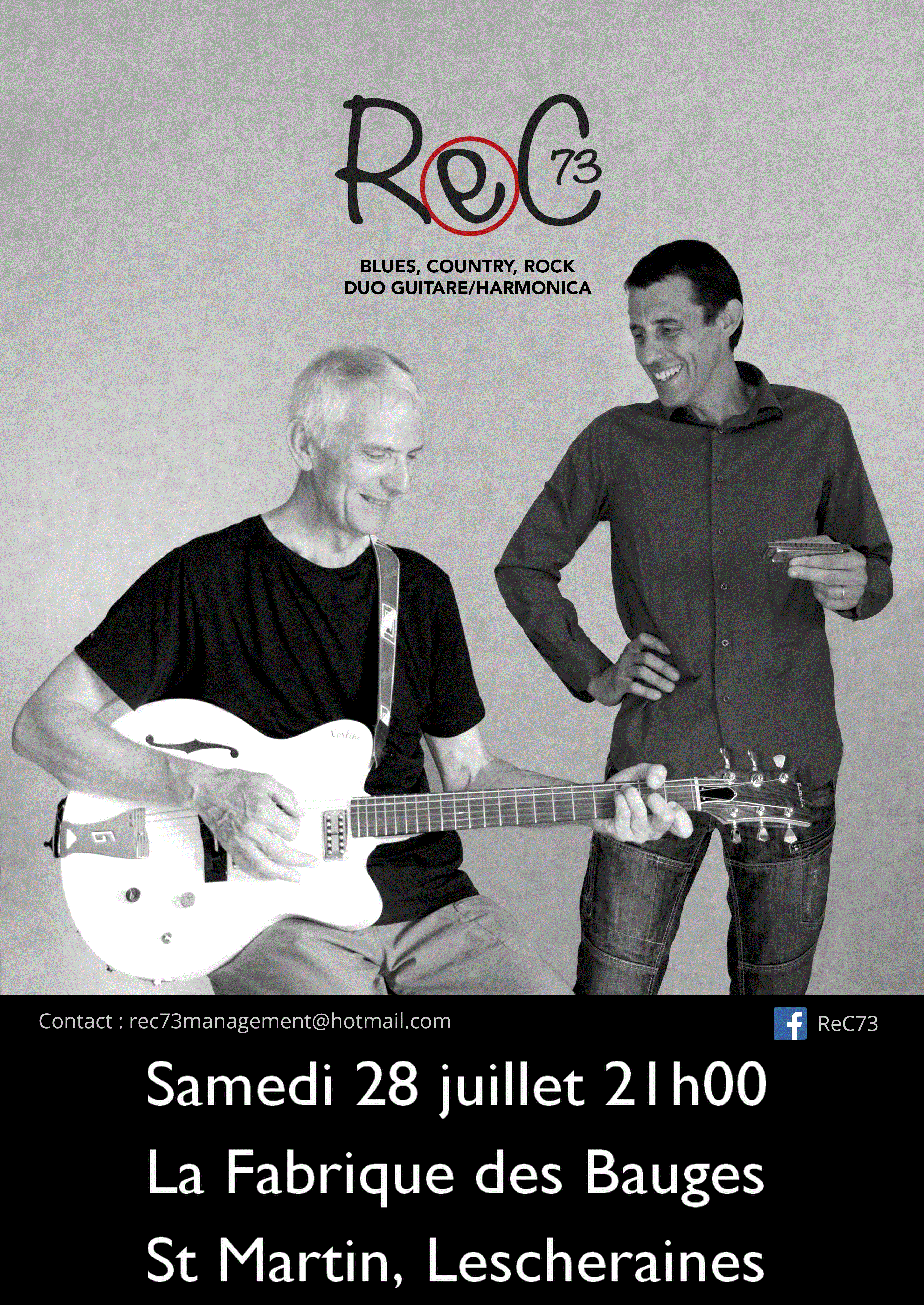 28.07.18 Dès 21h : Rec73 en concert à la Fabrique !