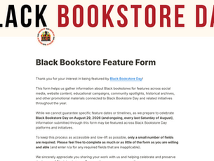 Black Bookstore Day Feature and Update Forms Are Open