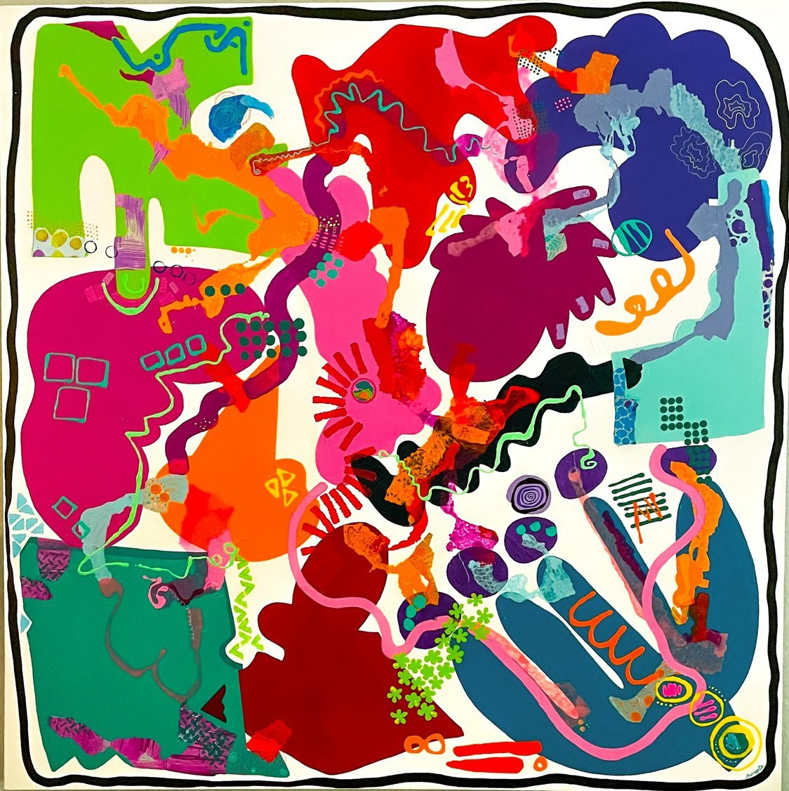 Abstract fine art print "Thinking Out Loud" by Mike Margolis, featuring a colorful contemporary abstract design.