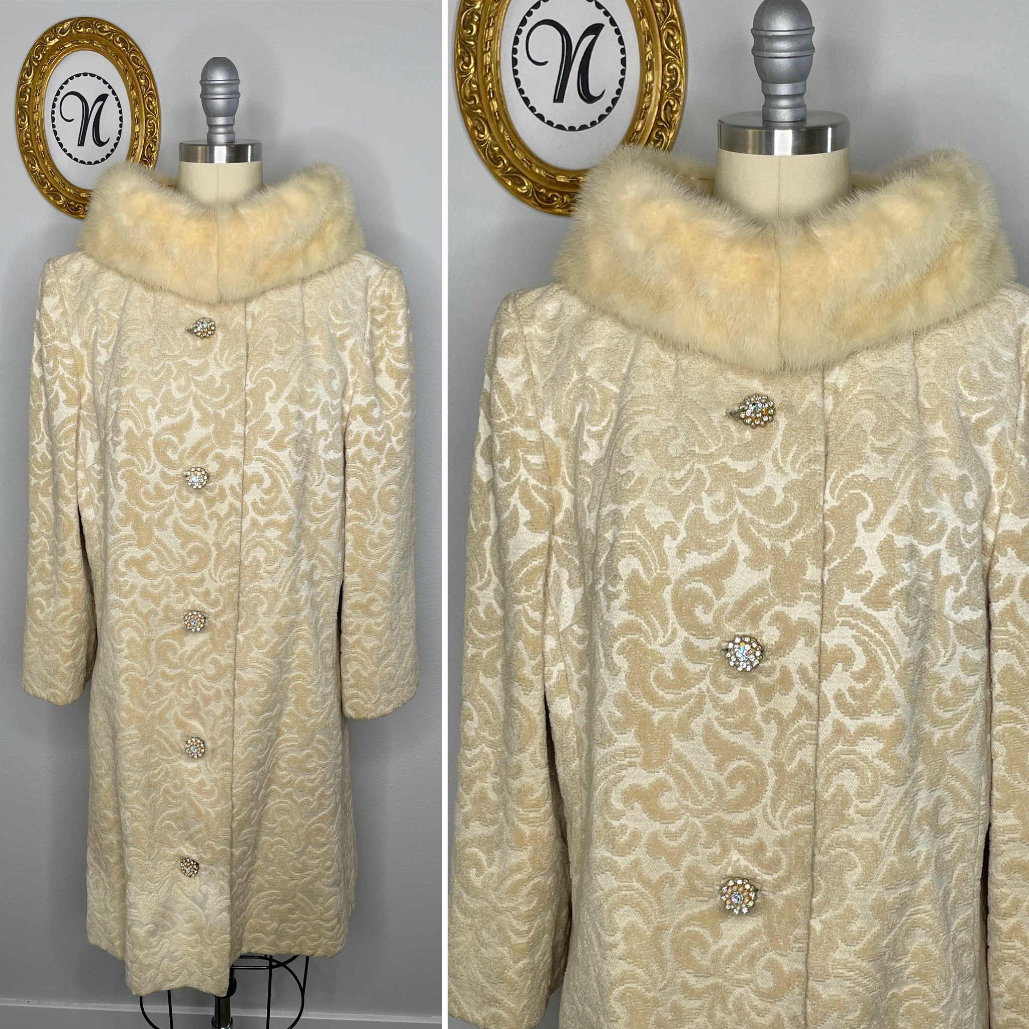 Mink Fur Lilli Ann Carpet Coat