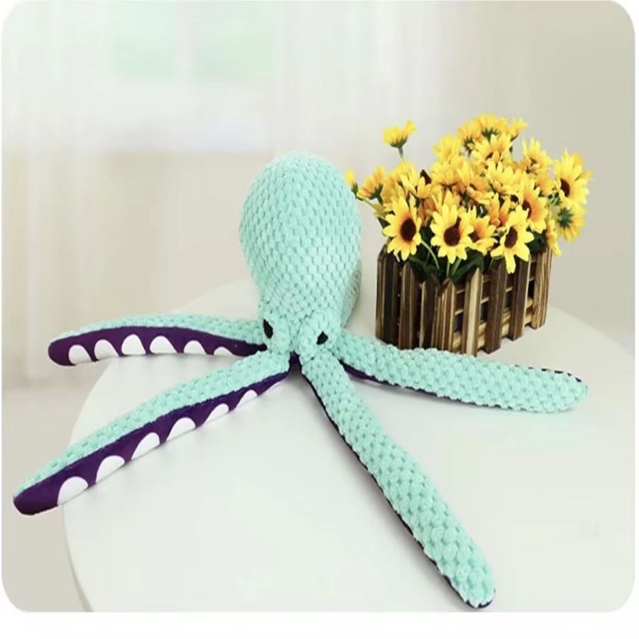 Thumbnail: Pet Plush Octopus Toy (For Dogs & Cats)