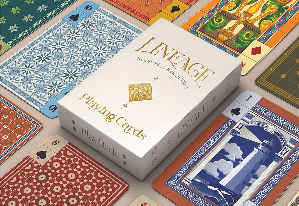 Playing Cards Inspired by Indian Tiles