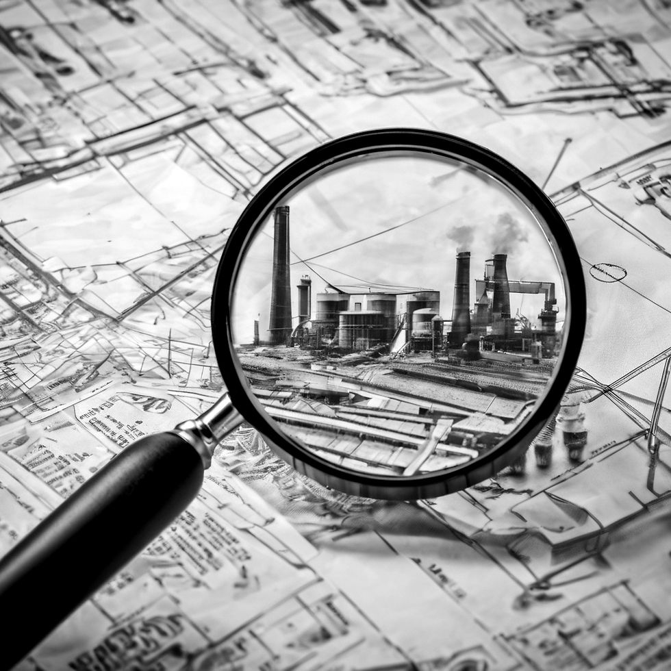 Magnifying glass pointing to an industry.jpg