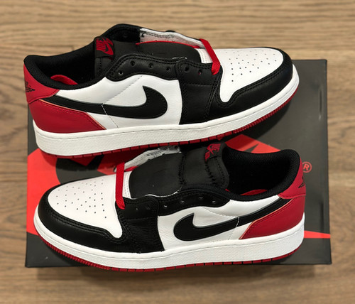 AIR JORDAN 1 RETRO LOW OG GS 'BLACK TOE' | kicksXclusive