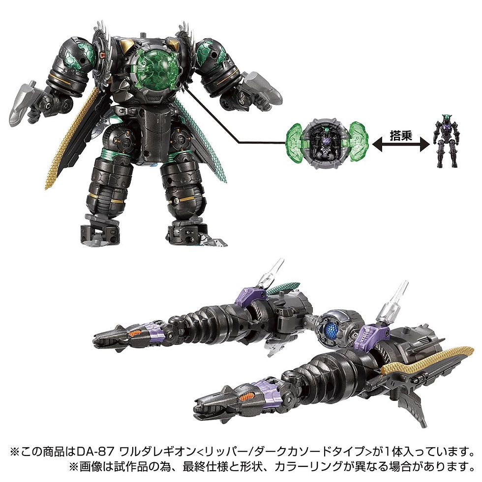 Miniature : Takara Tomy Diaclone DA-87 Walder Legion (Ripper / Dark Cathode Type) Japan ver.