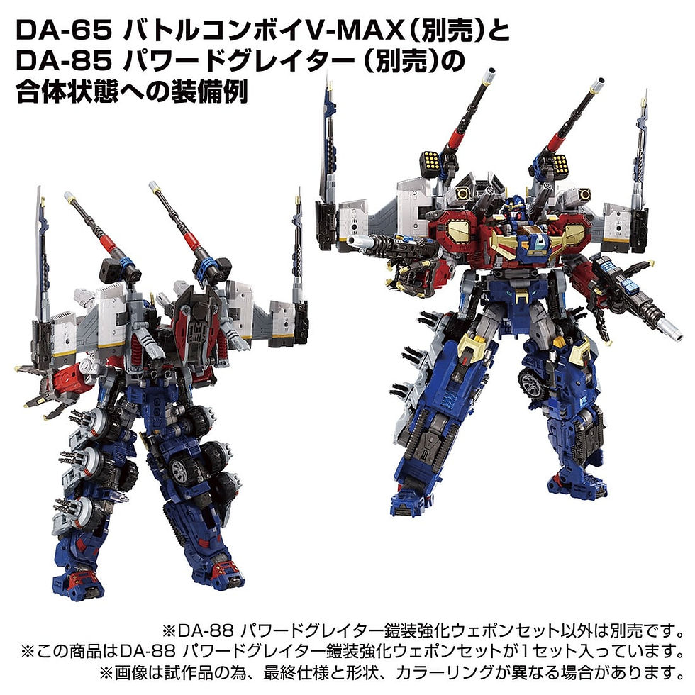 Miniature : Takara Tomy Diaclone DA-88 Power Greater Armor Strengthening Weapon Set