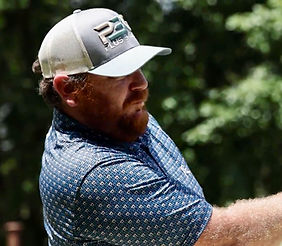 Brett Emmers, Founder of Plus 3 Golf, laughing during a conversation on Parker Diffie's podcast