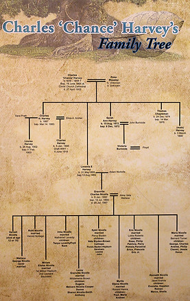 Charles "Chance" Harvey's Family Tree from the "Wade In the Water" exhibit, Pompey Museum, Nassau.