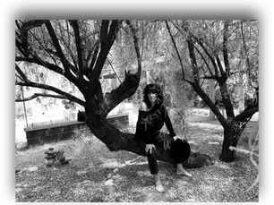 Debra under her tree