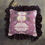 Thumbnail: Cotton Silk Velvet Single Ruffle Bubbe Pillow  Born Plum /Eggplant