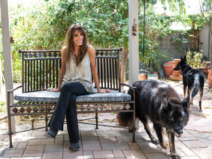 the author with her dogs
