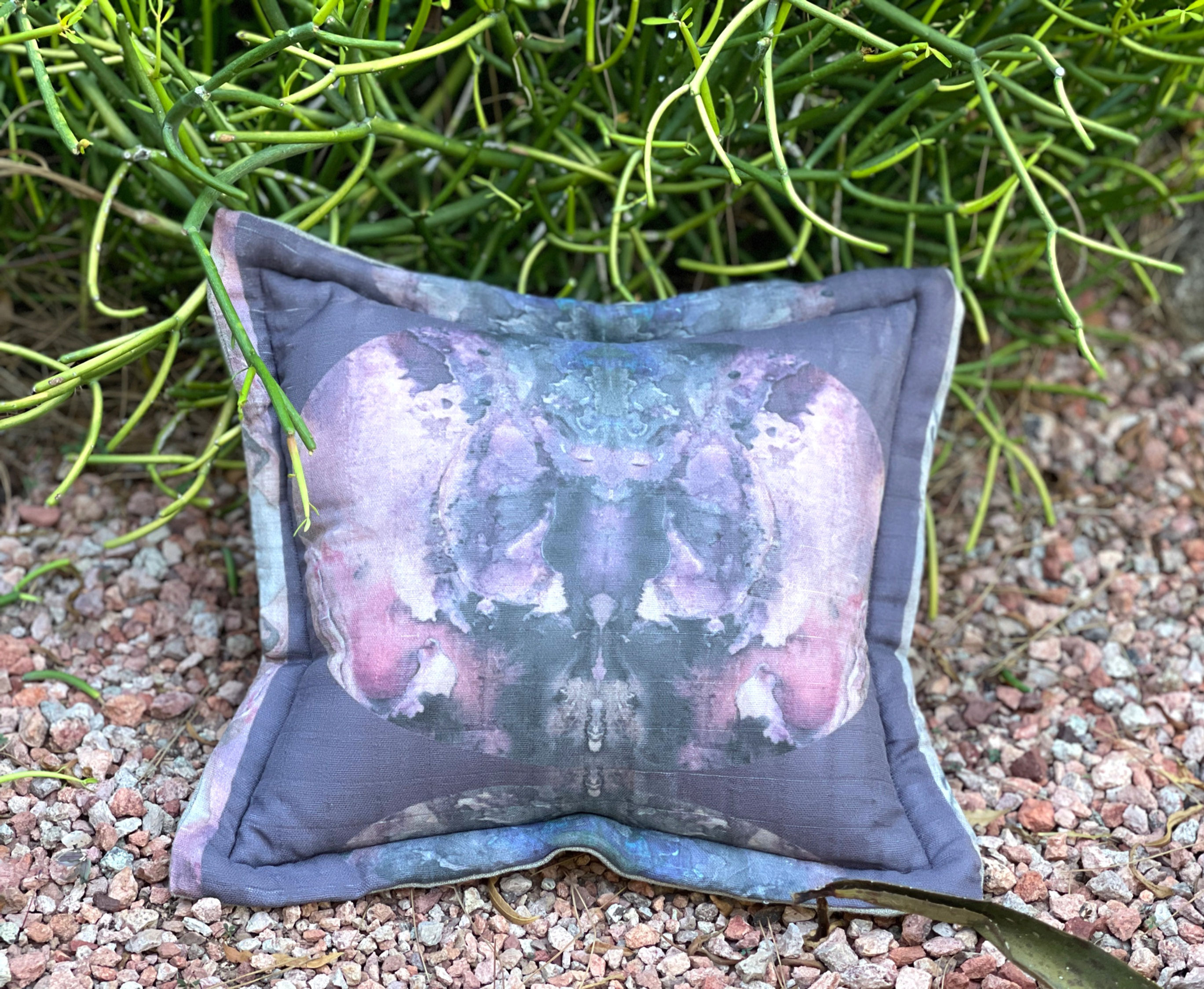 Heart Warrior Gauze and Linen 15" Throw Pillow