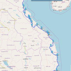 Die Reiseroute steht