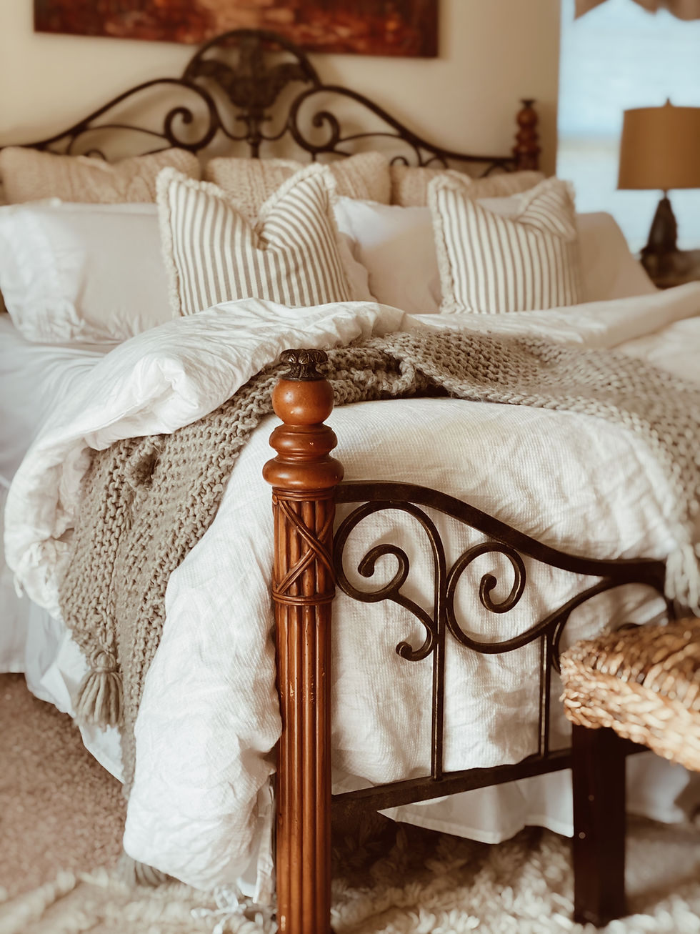 Pottery Barn has the best Belgian Waffle Knit Duvet Cover.