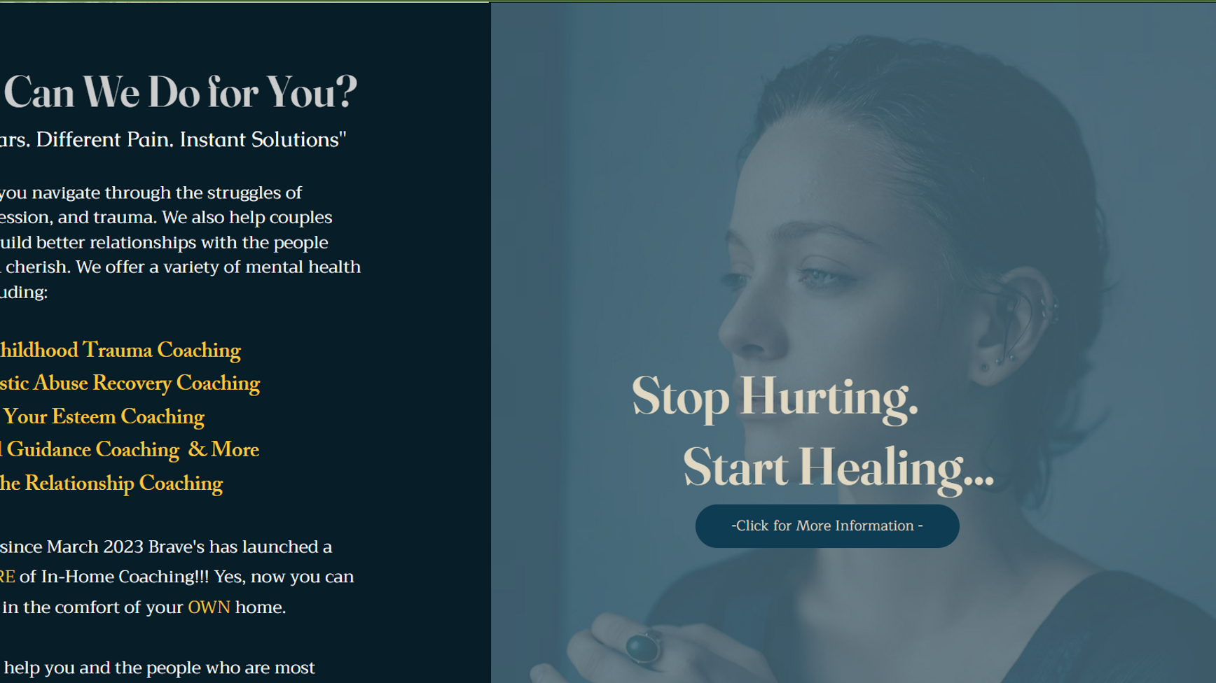 Screenshot from Brave Solyoutions Holistic Wellness Center