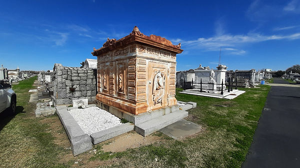 New Orleans cemetery restoration / tomb restoration / tomb repair / New Orleans cemetery repair / tomb builder / mausoleum builder / tomb construction / New Orleans grave tomb cleaning painting / headstone repair / cemetery maintenance renovations headstones