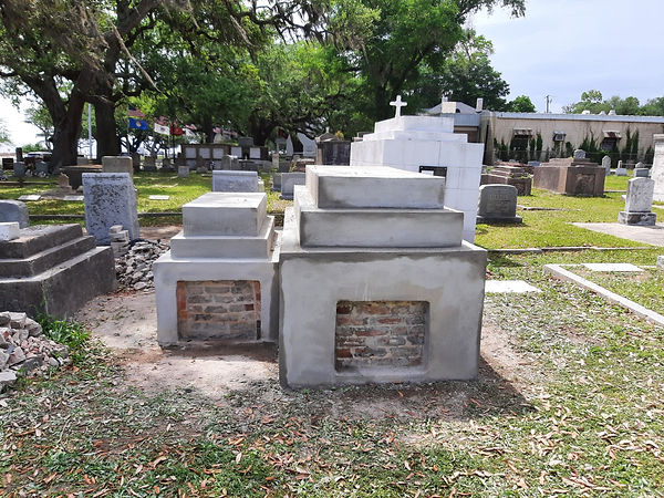 New Orleans cemetery repair, tomb restoration, tomb repair, cemetery restoration, tomb builder, new tombs, grave cleaning painting, headstone repair, cemetery tomb renovation, cemetery maintenance, mausoleum builder