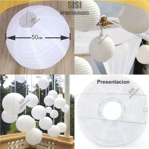 Miniatura: Lámpara de papel 50cm con cable
