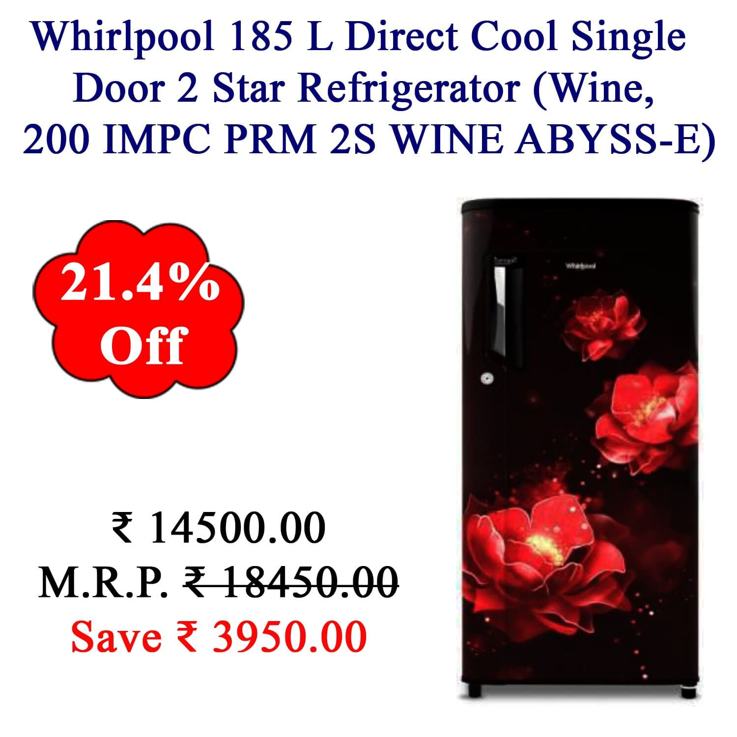 Whirlpool 185 L Direct Cool Single Door 2 Star Refrigerator