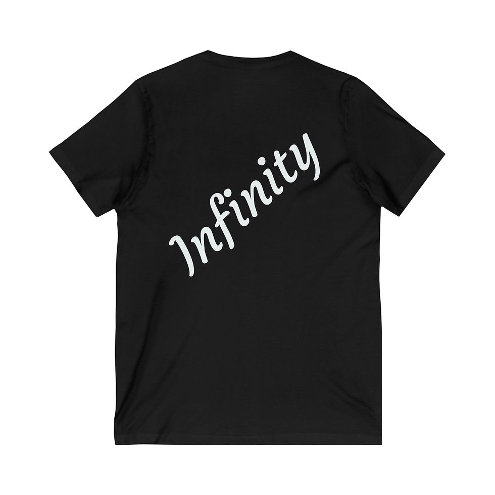 Thumbnail: Love Infinity - Unisex Jersey Short Sleeve V-Neck Tee, More Colors  Available!
