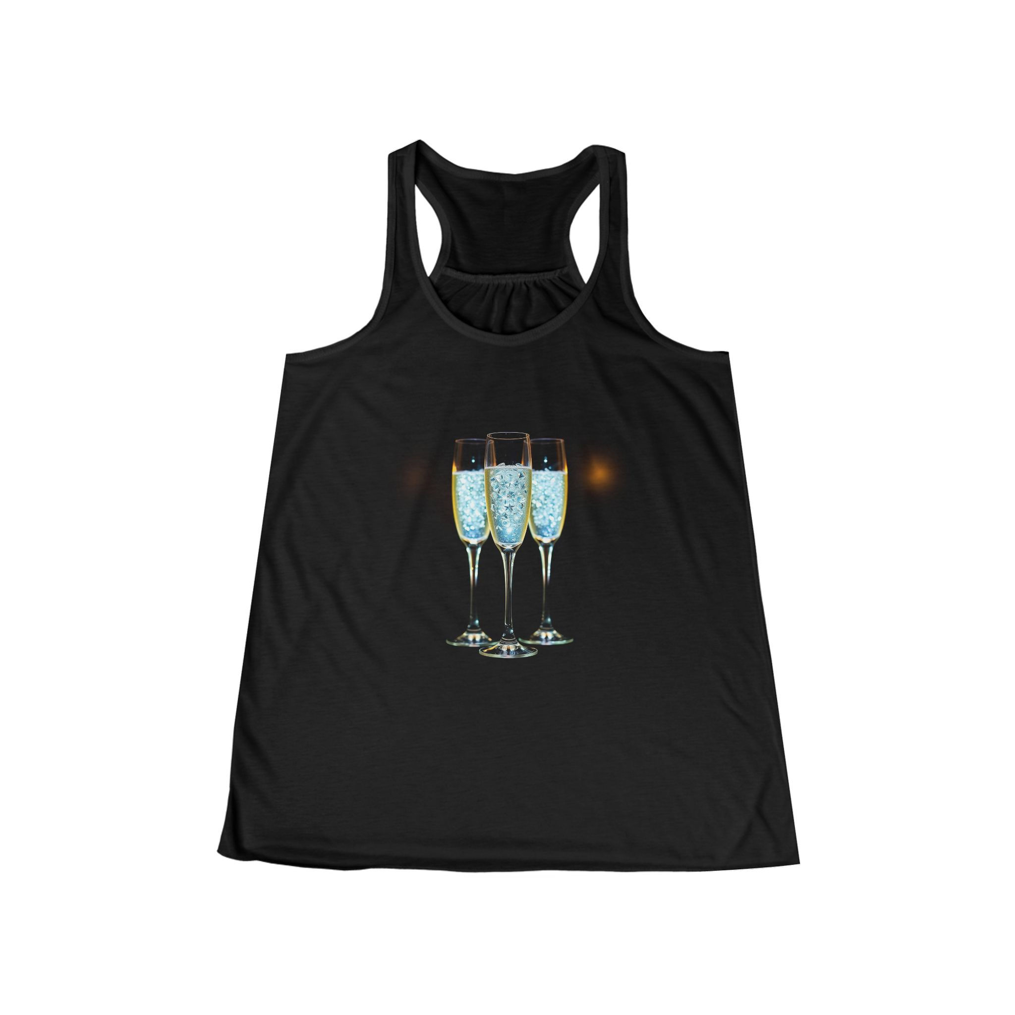 Blue Champagne - Collection, Women's Flowy Racerback Tank