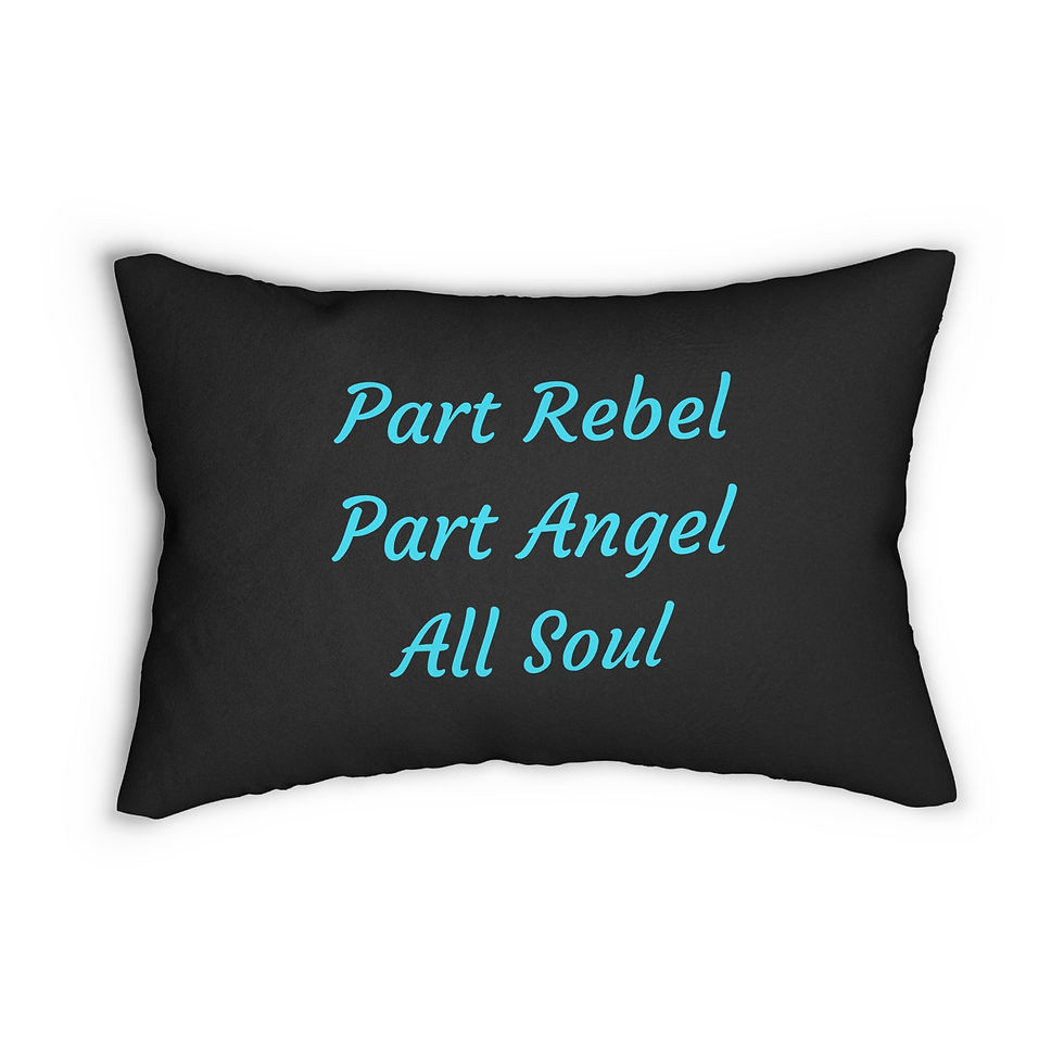 Thumbnail: Part Rebel Part Angel All Soul - Collection Spun Polyester Lumbar Pillow