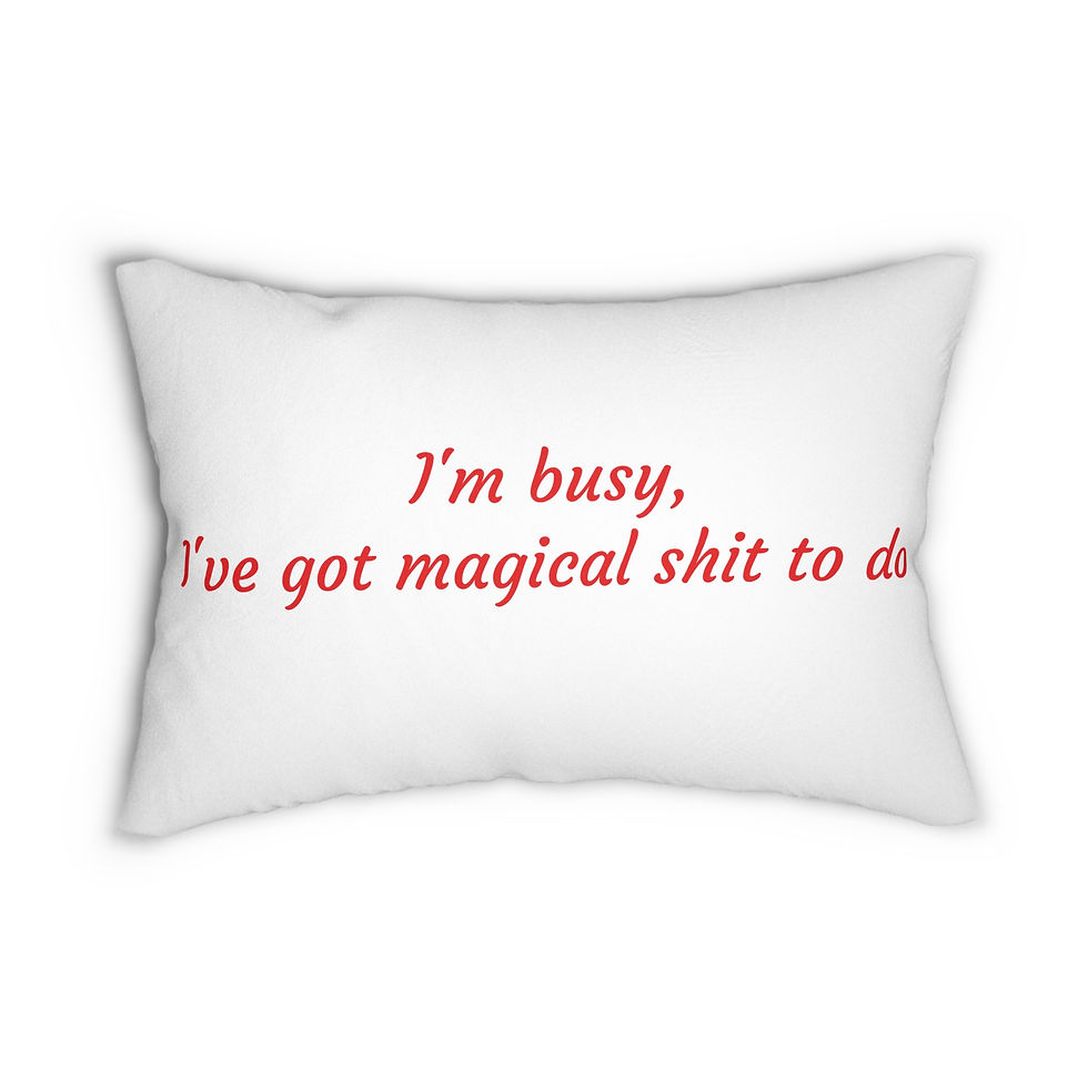 Thumbnail: I've got magical shit to do - Collection Spun Polyester Lumbar Pillow