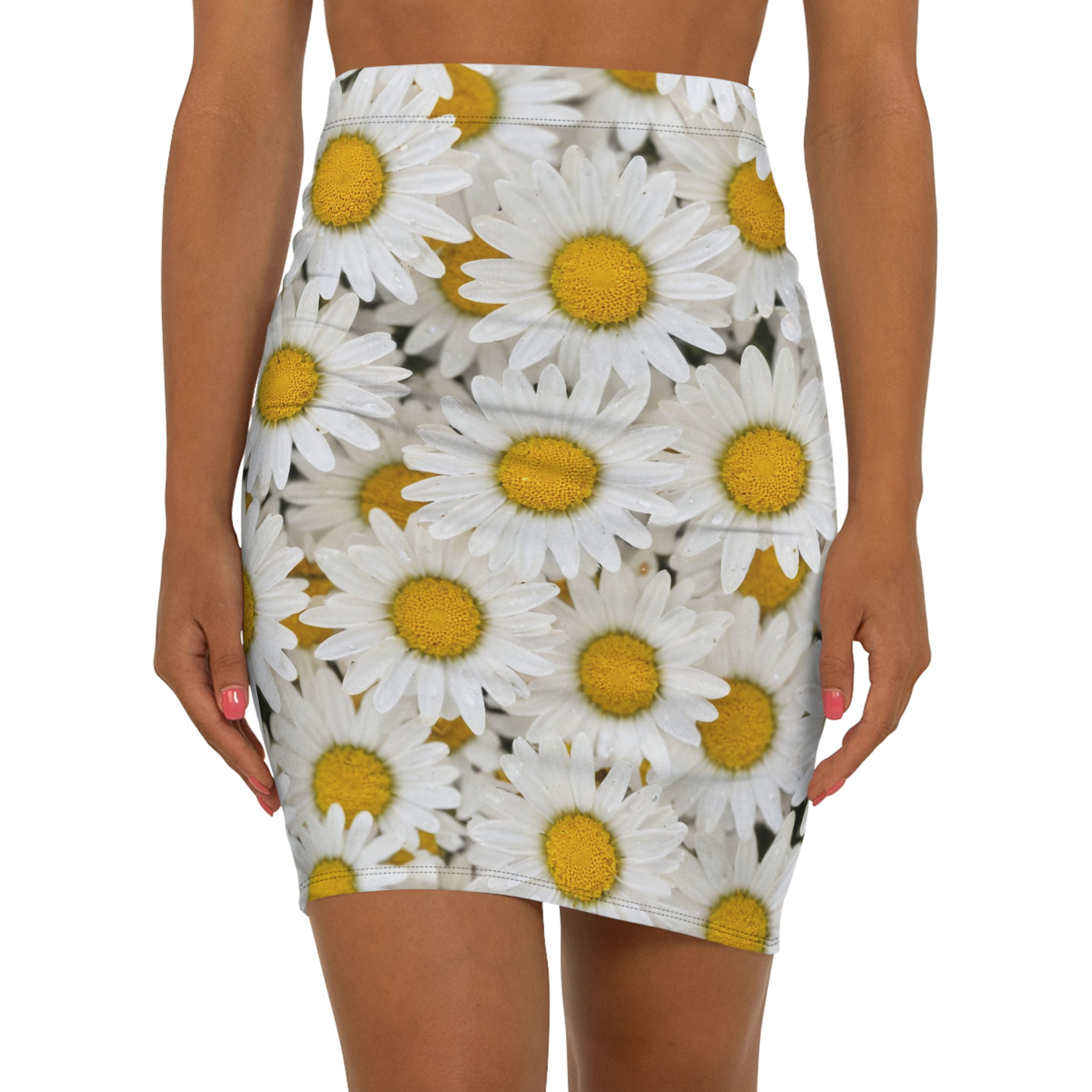 Daisy - Women's Mid-Waist Pencil Skirt (AOP)