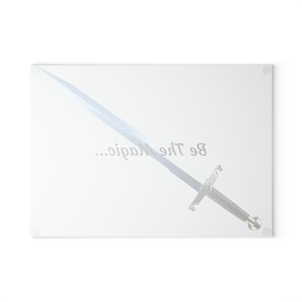 Thumbnail: Be The Magic Illuminated Sword Custom Glass Cutting Board