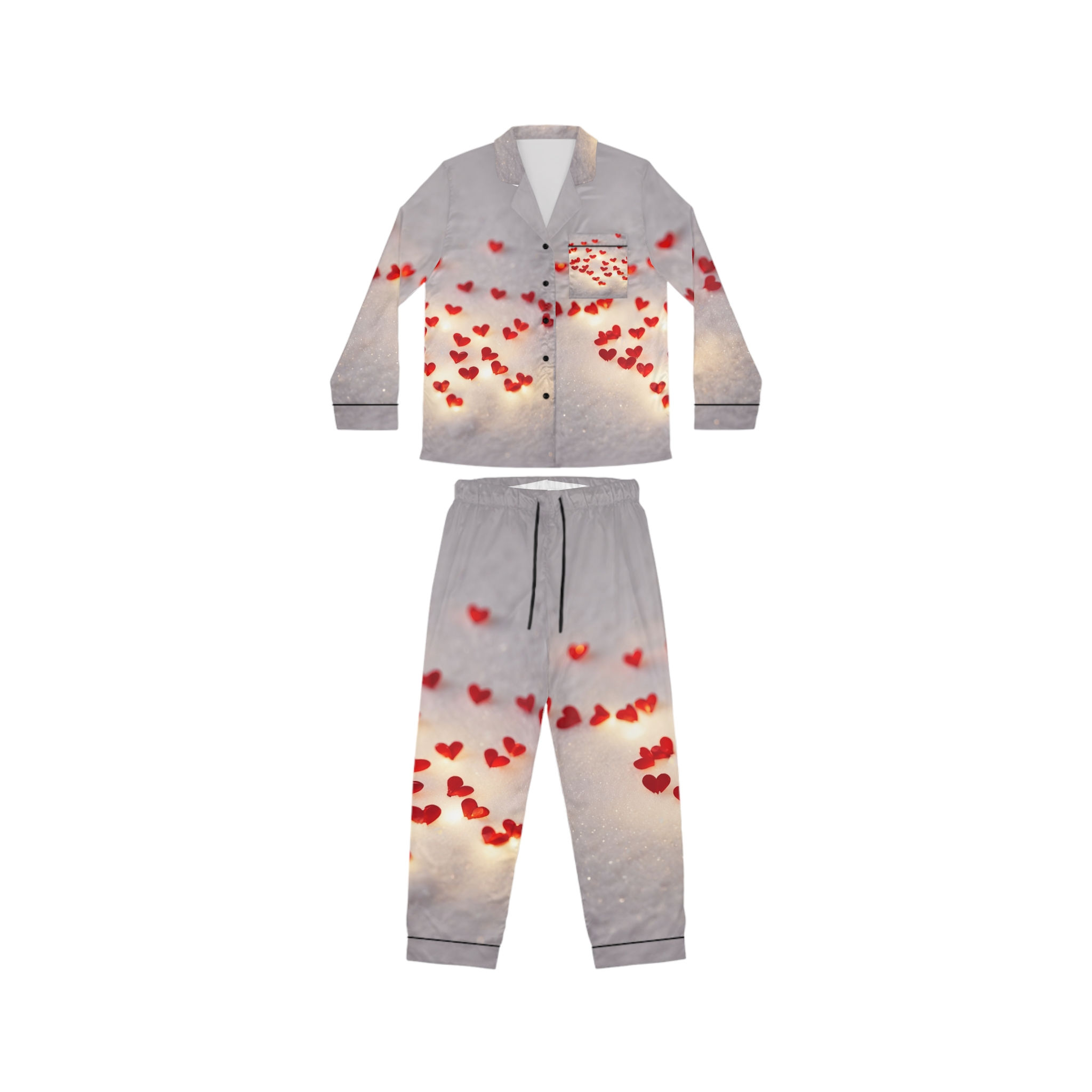 Valentine - Women's Satin Pajamas (AOP)