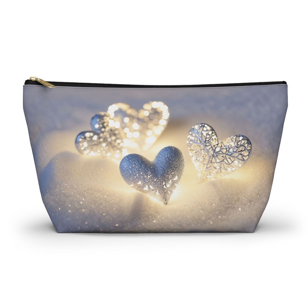 Thumbnail: Silver Hearts - Collection Cosmetic Bag