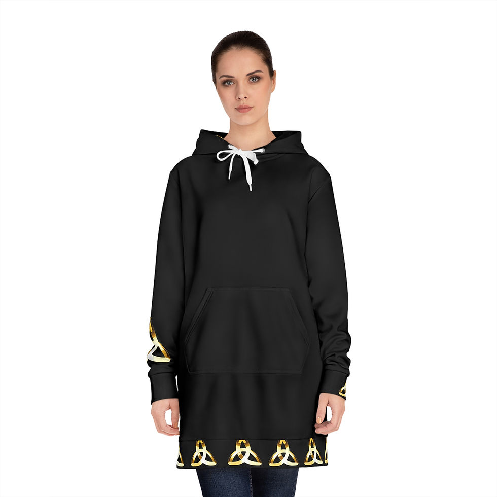 Thumbnail: Triquetra - Collection, Women's Hoodie Dress (AOP)