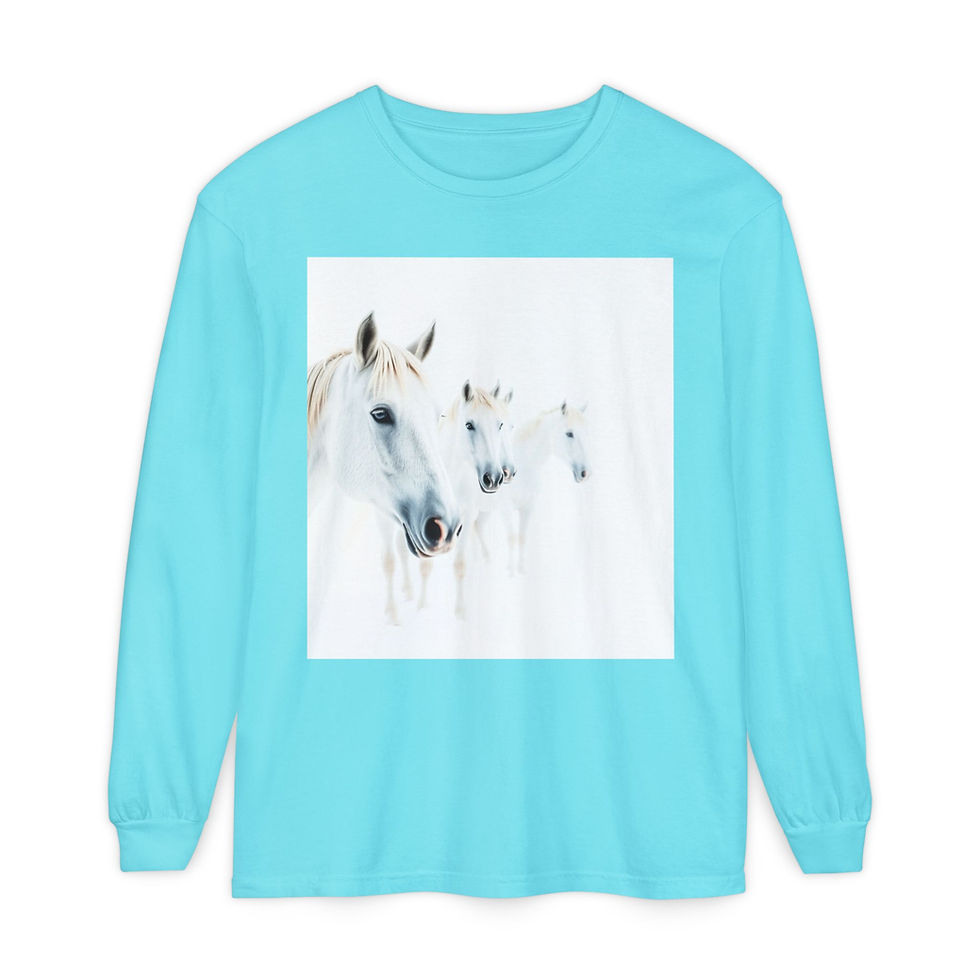 Thumbnail: Spirit Horses Collection Unisex Long Sleeve T-Shirt More Colors Available!