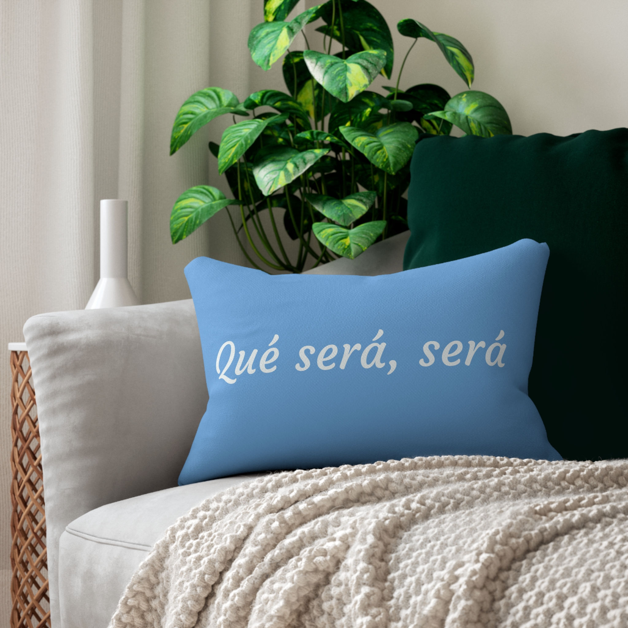 Qué será, será- Collection Spun Polyester Lumbar Pillow