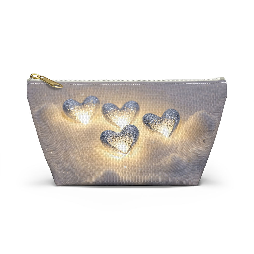 Thumbnail: Illuminated Silver Hearts - Collection Cosmetic Bag