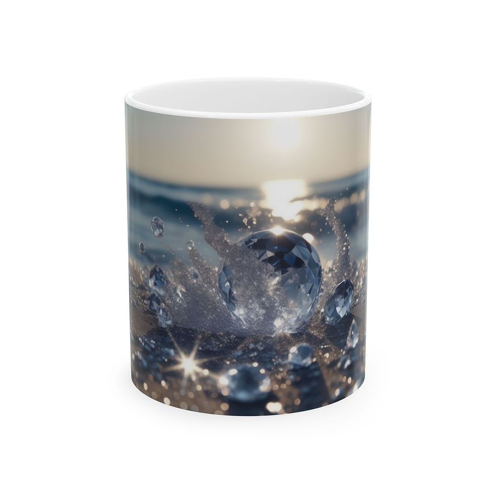 Crystal Beach Splash Ceramic Mug, (11oz, 15oz)