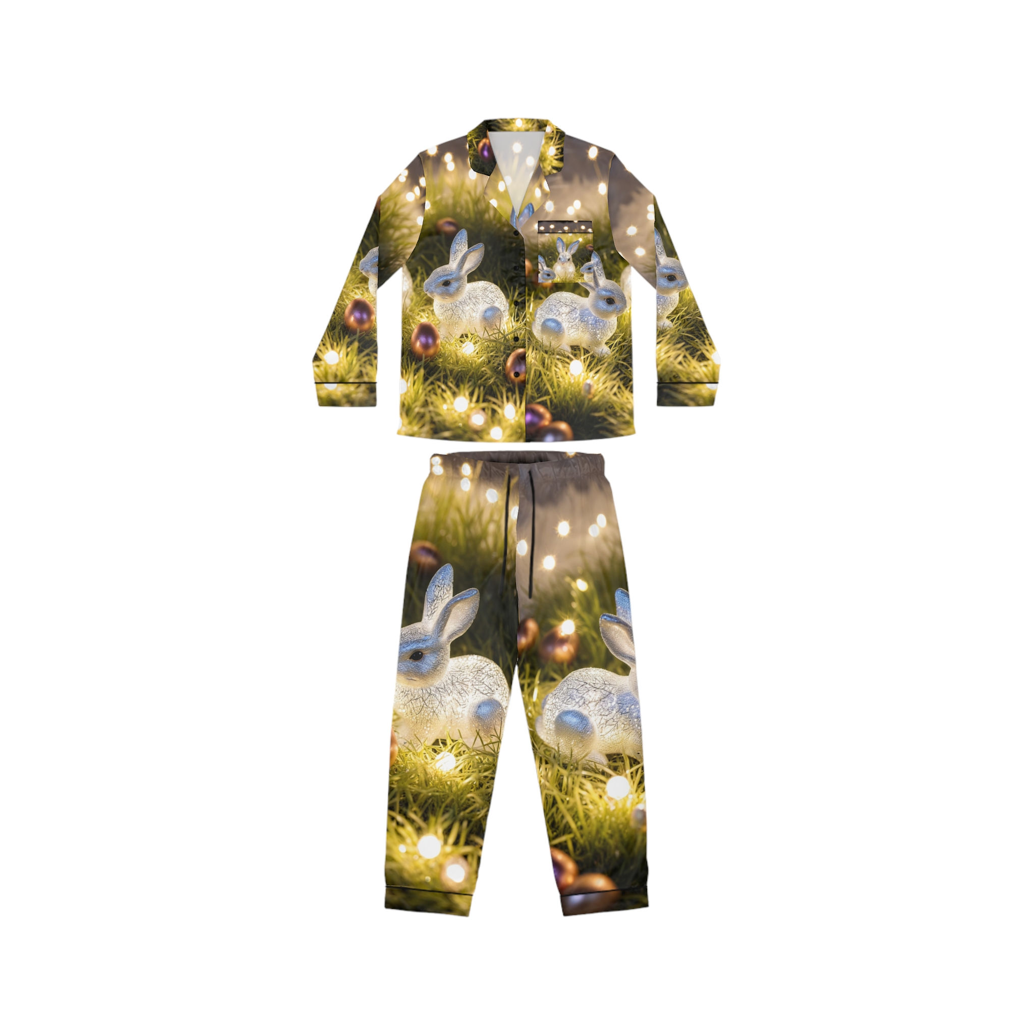 Easter Jammies - Women's Satin Pajamas (AOP)
