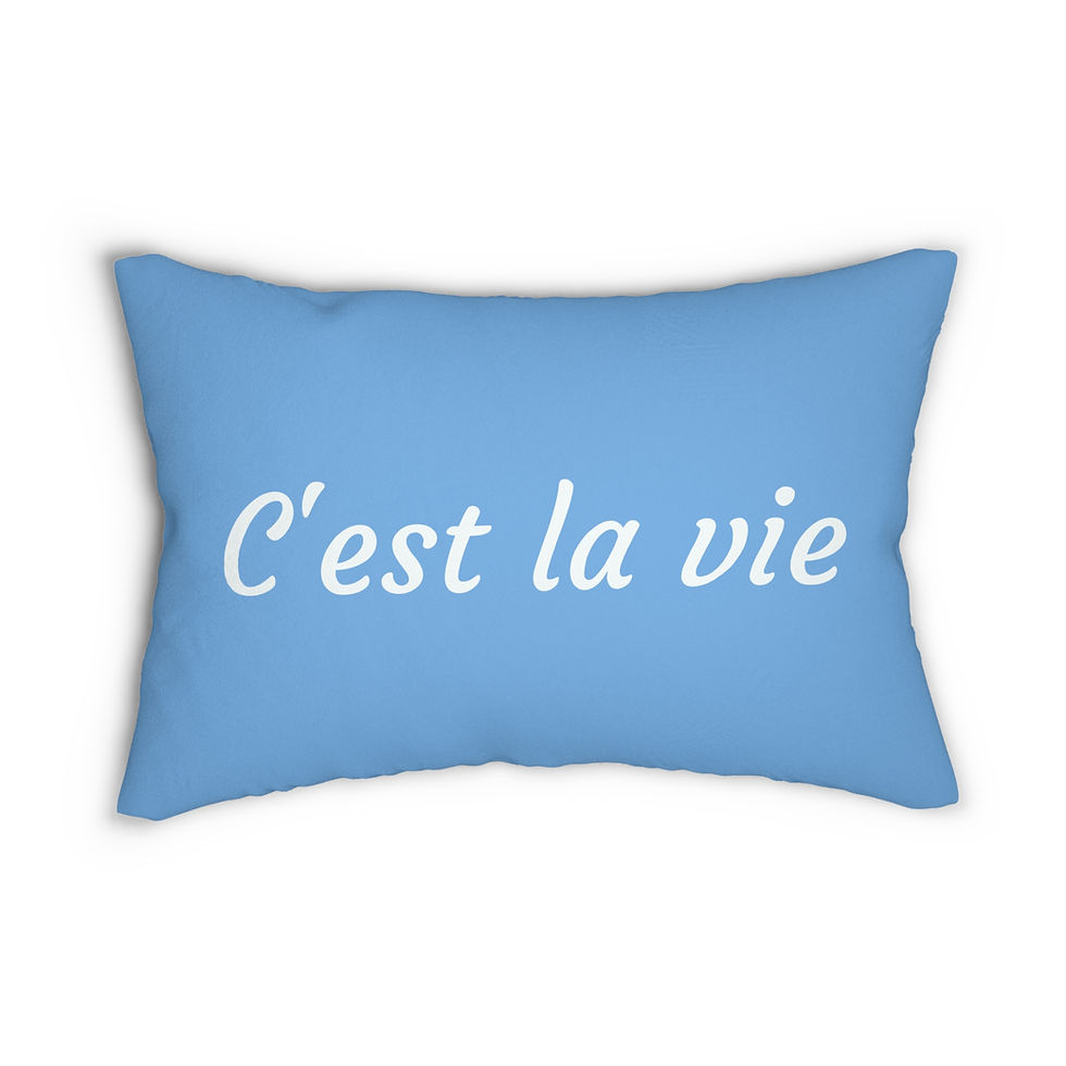 Thumbnail: C'est la vie- Collection Spun Polyester Lumbar Pillow