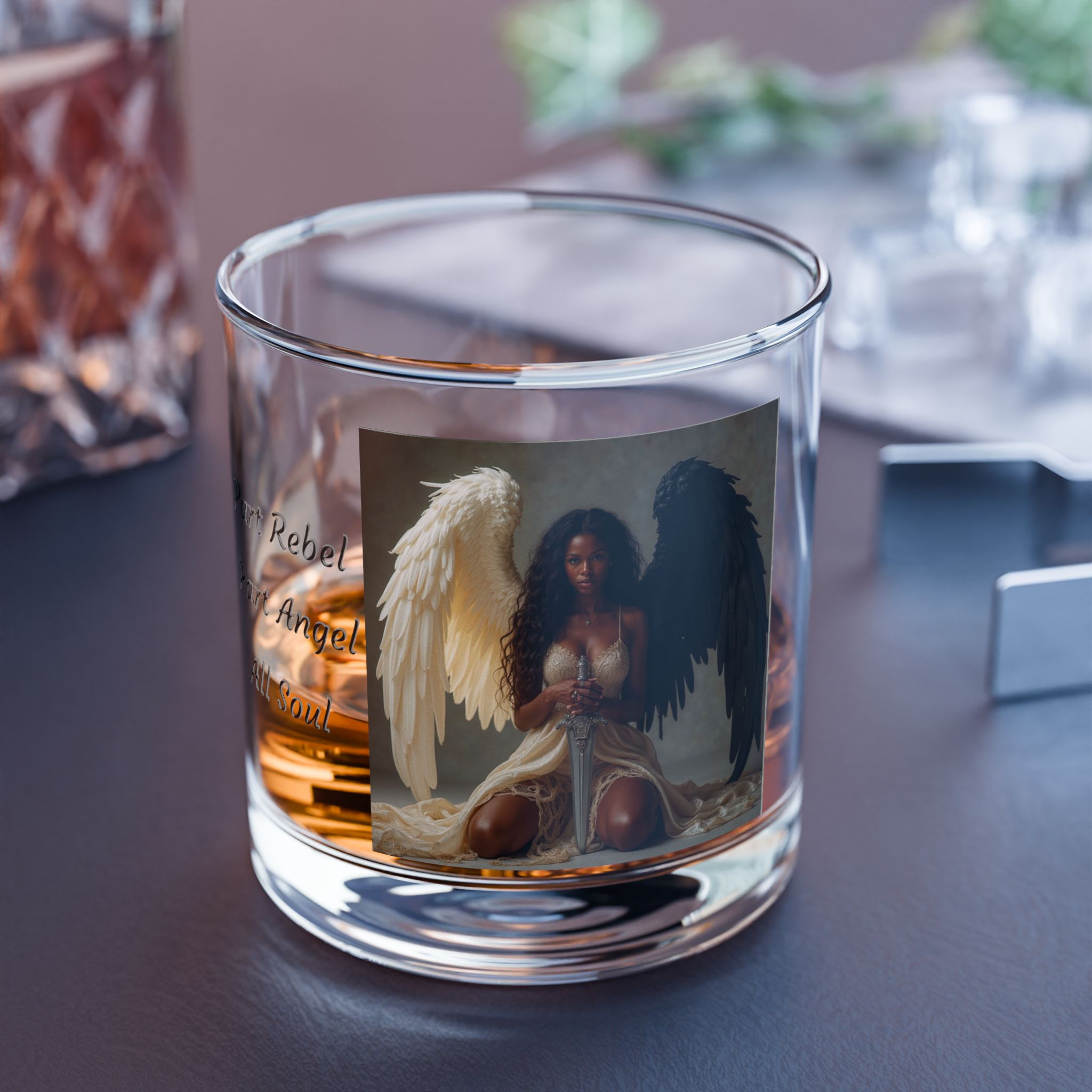 Part Rebel, Part Angel, All Soul Collection Rocks Glass, 10oz