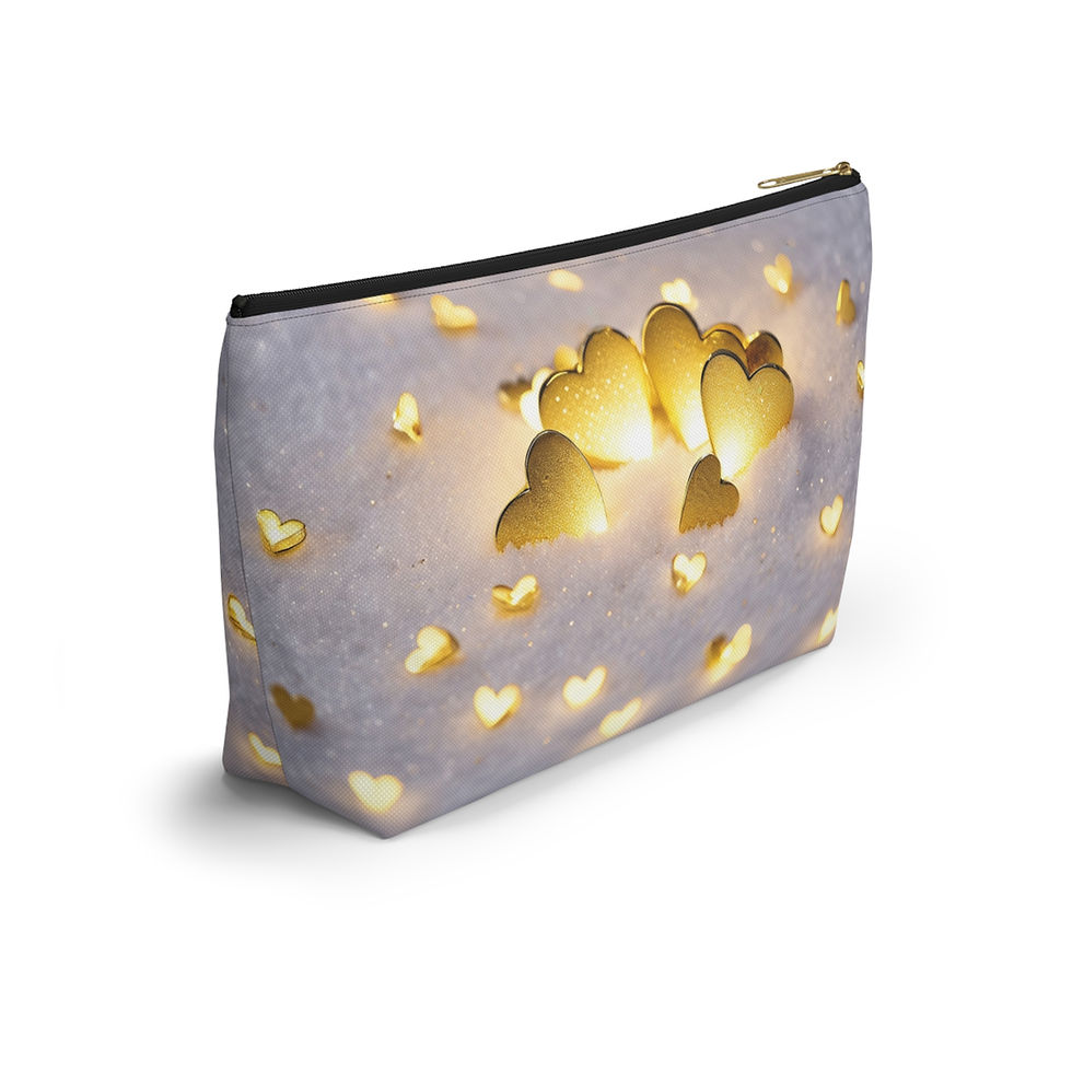 Thumbnail: Illuminated Golden Hearts - Collection Cosmetic Bag