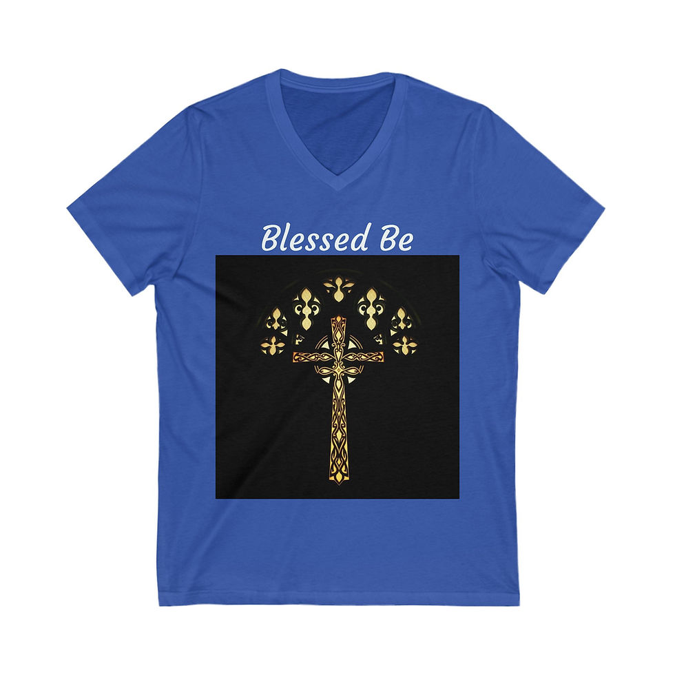 Thumbnail: Blessed Be - V- Neck T-Shirt, More Colors  Available!