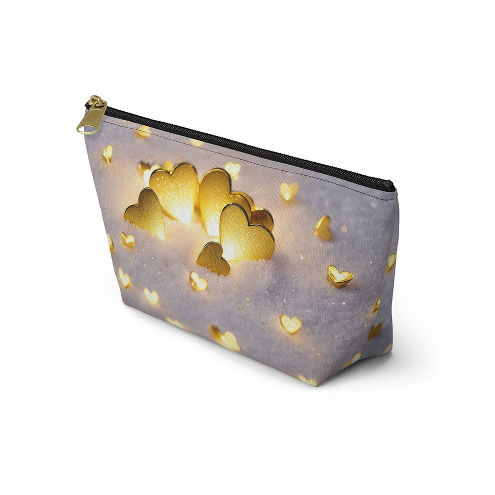 Thumbnail: Illuminated Golden Hearts - Collection Cosmetic Bag