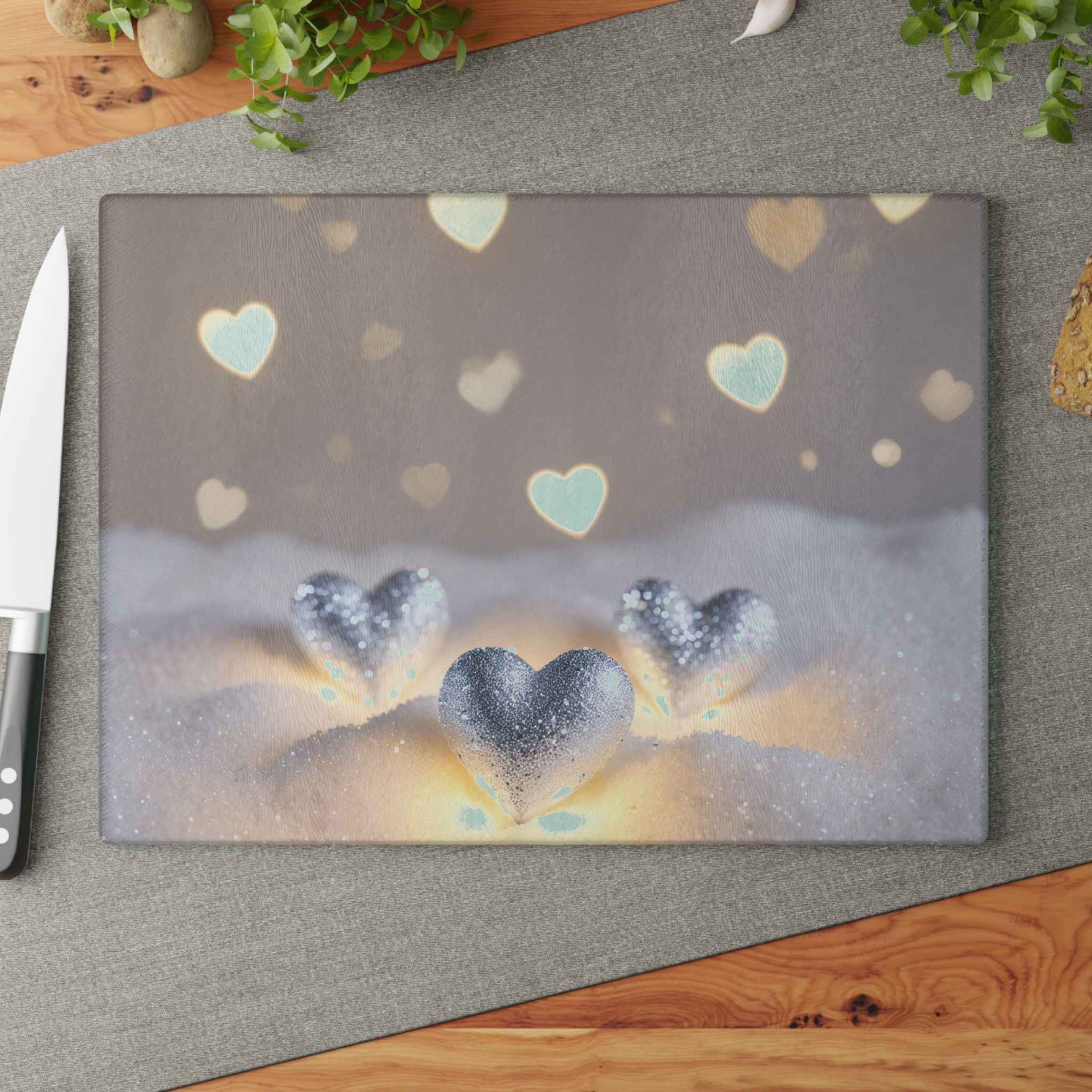 Valentine Glass Cutting Board