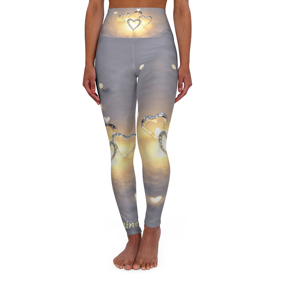 Thumbnail: Valentine Collection Custom High Waisted Yoga Leggings 